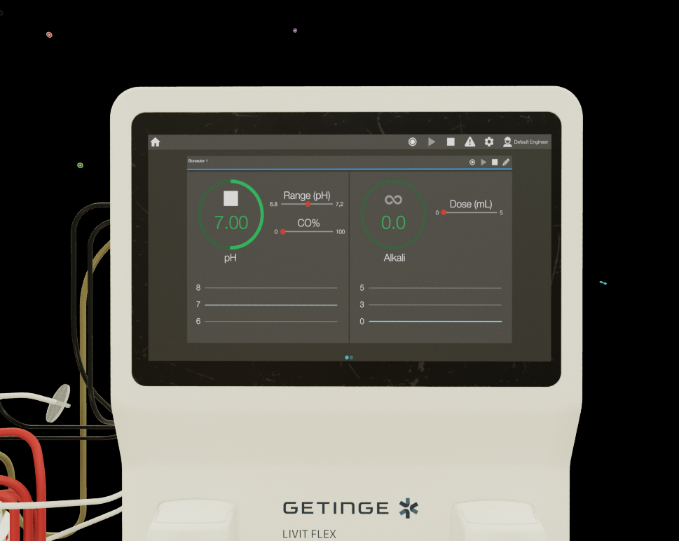 UI on the bioreactor that uses video material